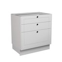 Ver imagem 3 de Balcão de Cozinha 3 Gavetas 100% MDF 80cm sem Tampo Sevilha Herval Branco/Ártico