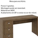Ver imagem 3 de Mesa para Escritório Home Office ME4102 MDP Nogal - Gran Belo