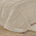 Ver imagem 2 de Coberdrom 100% Algodão Malha com Manta Microfibra Queen 01 Peça - Caqui