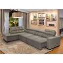 Ver imagem 1 de Sofá 7 Lugares Canto Assento Retrátil Pillow Chaise D 3,60 X2,20 M Sttilo Bege - Megasul