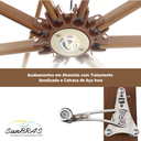 Ver imagem 3 de Ombrelone Std Lateral Plus 3.0x3.0 Alumínio 32.0.022 + Inox Cor: Azul Marinho