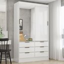 Ver imagem 1 de Guarda-roupa Sevilha 2 Portas 6 Gavetas - Carioca Móveis