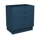 Ver imagem 3 de Balcão de Cozinha 3 Gavetas 100% MDF 80cm sem Tampo Sevilha Herval Azul/Órion