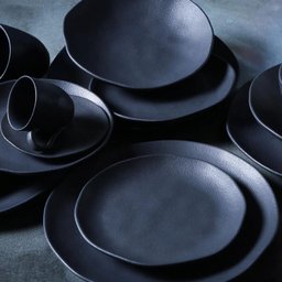Aparelho de Jantar 30 Peças Orgânico Preto Matte Porto Brasil - 6 Aparelho de Jantar 30 Peças Orgânico Preto Matte Porto Brasil - 6