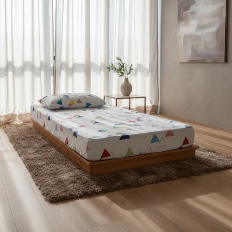 Cama Solteiro Montessoriana Penafort 188x88x12 Cor Imbuia