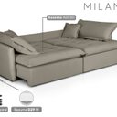 Ver imagem 4 de Sofá Retrátil e Reclinável 280cm Veludo Milano Marrom Castor