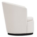 Ver imagem 6 de Poltrona Decorativa Base Fixa Preto Évora Poliéster Off White - CasaePoltrona