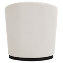 Ver imagem 7 de Poltrona Decorativa Base Fixa Preto Évora Poliéster Off White - CasaePoltrona