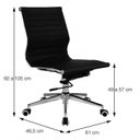Ver imagem 5 de Kit 4 Cadeiras Escritório Diretor Esteirinha Rodízio Relax Corino 3301 Preto