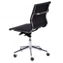 Ver imagem 4 de Kit 4 Cadeiras Escritório Diretor Esteirinha Rodízio Relax Corino 3301 Preto