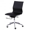 Ver imagem 2 de Kit 4 Cadeiras Escritório Diretor Esteirinha Rodízio Relax Corino 3301 Preto