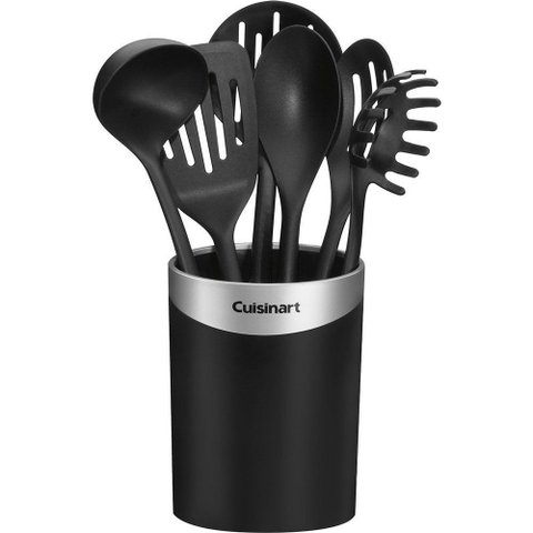 Cuisinart Conjunto de Utensílios 7 Peças com Suporte (preto)
