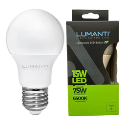 Lâmpada Led 15w A60 6500k Bivolt E27 Ip20 Lumanti – Branco Frio - 2