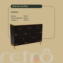 Ver imagem 7 de Balcão Buffet Retrô 3 Portas 3 Gavetas