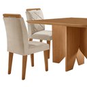 Ver imagem 7 de Mesa de Jantar Evora 90cm Mdf Canto Copo e com 4 Cadeiras Melissa