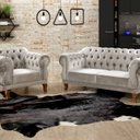 Ver imagem 1 de Sofá 2 e 1 Lugares Duquesa Decoração Sala Recepção Retrô