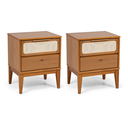 Ver imagem 2 de Kit com 2 Mesas de Cabeceira 2 Gavetas Madeira Maciça Viena