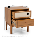 Ver imagem 4 de Kit com 2 Mesas de Cabeceira 2 Gavetas Madeira Maciça Viena