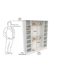 Armário Colmeia Cabideiro Livia (organizador, loja, multiuso, expositor)