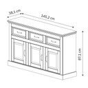 Ver imagem 5 de Balcão de Madeira 3 Portas e 3 Gavetas | Coleção England