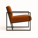 Ver imagem 4 de Poltrona Industrial Sala Estar Veludo Terracota - Poltrona Flow