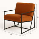 Ver imagem 6 de Poltrona Industrial Sala Estar Veludo Terracota - Poltrona Flow