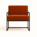 Ver imagem 3 de Poltrona Industrial Sala Estar Veludo Terracota - Poltrona Flow