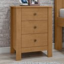 Ver imagem 4 de Kit 2 Mesas de Cabeceira 3 Gavetas 50cm Maggiore New Marrom Geneve
