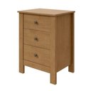 Ver mais imagens de Kit 2 Mesas de Cabeceira 3 Gavetas 50cm Maggiore New Marrom Geneve