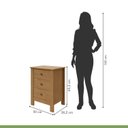 Ver imagem 6 de Kit 2 Mesas de Cabeceira 3 Gavetas Maggiore New