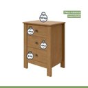 Ver imagem 7 de Kit 2 Mesas de Cabeceira 3 Gavetas 50cm Maggiore New Marrom Geneve