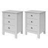 Kit 2 Mesas de Cabeceira 3 Gavetas Maggiore New - 1