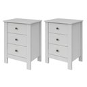 Ver imagem 5 de Kit 2 Mesas de Cabeceira 3 Gavetas 50cm Maggiore Branco