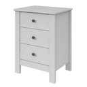 Ver imagem 2 de Kit 2 Mesas de Cabeceira 3 Gavetas 50cm Maggiore Branco