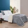 Coberdrom Bolinhas Casal Padrão Cobertor Macio Edredom Estampado Manta Sherpa Pele de Carneiro Cinza - 3