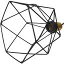 Ver imagem 5 de 2 Pendentes Aramado Cálice Luminária Lustre Retrô Balcão Preto Dourado + 2 Lâmpadas Led ST64