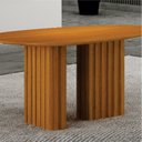 Ver imagem 6 de Conjunto Sala de Jantar Tampo Orgânico MDF 135m com 4 Cadeiras Isis Marrom/Cinamomo/Palha