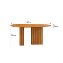 Ver imagem 3 de Conjunto Sala de Jantar Tampo Orgânico MDF 135m com 4 Cadeiras Isis Marrom/Cinamomo/Palha