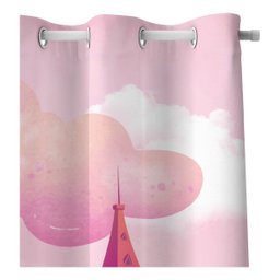 Kit Cortina + 3 Capas Almofadas Infantil Ursinha Princesa 02 - 5