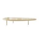 Ver imagem 4 de Mesa de Centro Decorativa Orgânica Pé Metal Tampo Mdf Moderna Off White