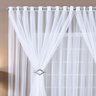 Cortina Paula 2,00m X 1,70m Branca para Trilho Comum Tecido Voal Leve Clean - 3