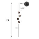 Ver imagem 2 de Lustre Pendente para Sala Pé Direito Duplo Quatro Ball P7 - Preto