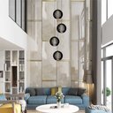 Ver imagem 6 de Lustre Pendente para Sala Pé Direito Duplo Quatro Ball P7 - Preto