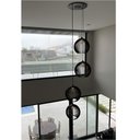 Ver imagem 2 de Lustre Pendente para Sala Pé Direito Duplo Quatro Ball P7 - Preto