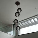 Ver imagem 1 de Lustre Pendente para Sala Pé Direito Duplo Quatro Ball P7 - Preto
