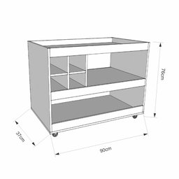 Aparador Adega Ubatuba Bar Luxo Cor Preto/nature - Comprar Móveis em Casa - 3