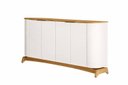 Ver imagem 2 de Buffet Aparador Durvo MDF 4 Portas 160cm com Pés em Madeira Maciça Serena