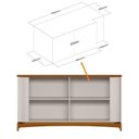 Ver imagem 4 de Buffet Aparador Durvo MDF 4 Portas 160cm com Pés em Madeira Maciça Serena