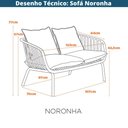 Ver imagem 3 de Sofá 2 Lugares Noronha Seiva Fratini 123 Cm (largura) Base Aço Assento Polipropileno Estofado