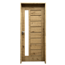Ver imagem 4 de Kit Porta de Madeira 210x82cm Batente 18cm Bbv Eco Uniportas Abertura Direita Natural